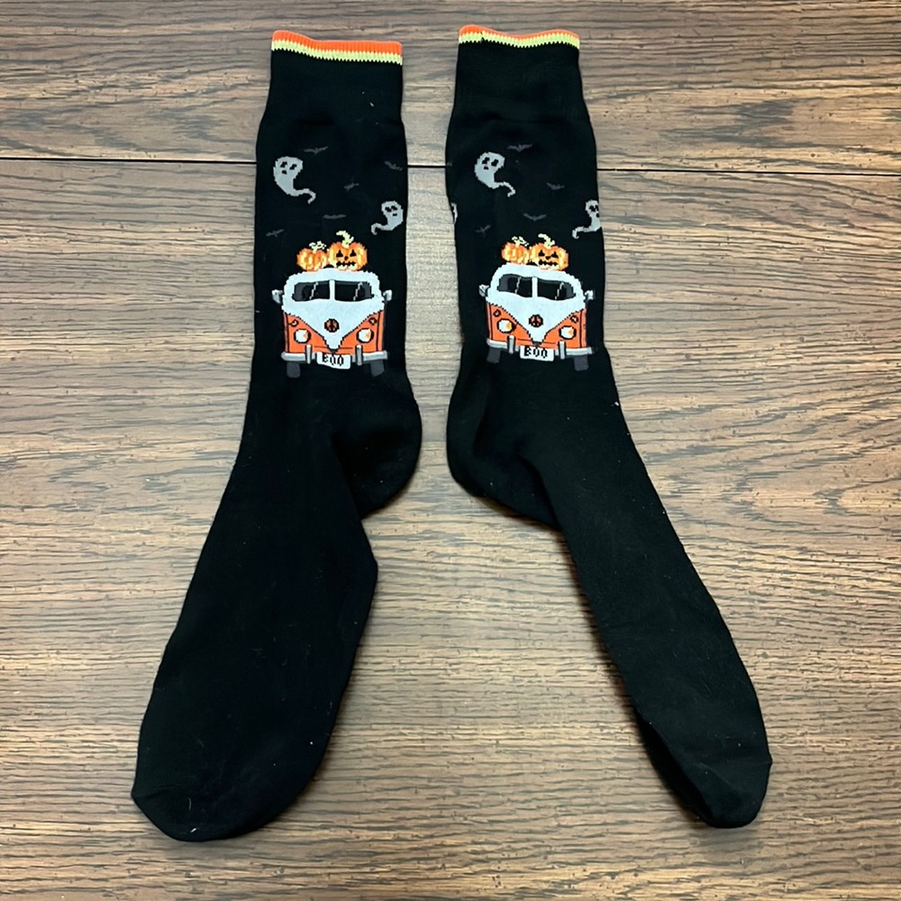 spooky bus crew, vw bus Halloween socks